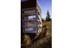 Smaller opening windows provide ventilation. 