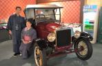 Akira Matsushita and Takako Ogino with their classic Model T Ford.
