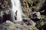 Refresher: Guide Brad takes a dip in Earland Falls.