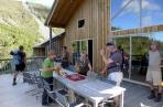 Welcome refreshments greet walkers. 