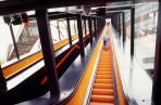 Neon orange staircases lead to the Ruhr Museum.