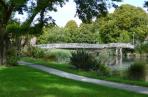 Buckled bridge spans the Avon.