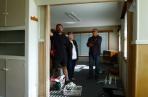 Tenant Bryan Constable and landlords June Peka and Dino Peka inside their Avonside home.