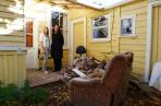 Liz Harris and daughter Jenna survey the ruins of one of their rental properties.